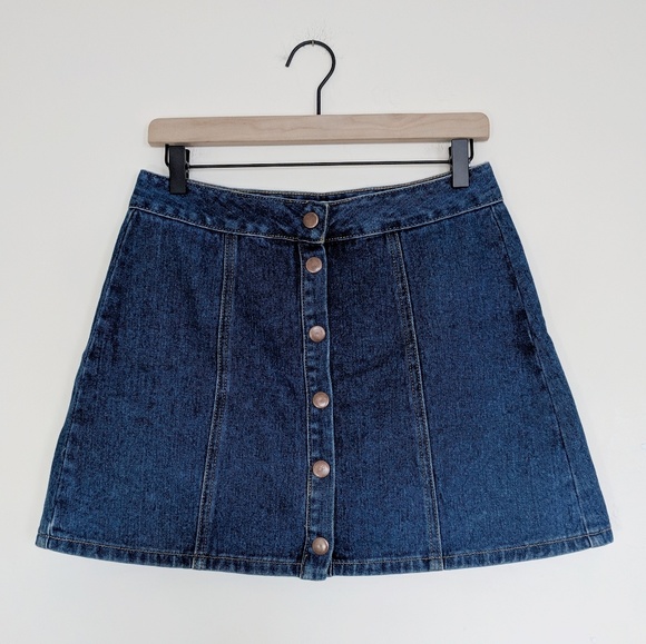 Brandy Melville Dresses & Skirts - Melville Button-Front Denim Skirt / 28
